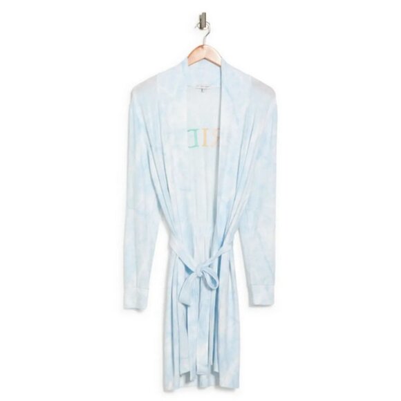 💕PJ SALVAGE💕 Bridal Embroidered Robe ~ Blue Bride Graphic Medium M NWT - Picture 5 of 12